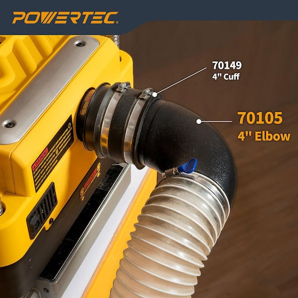 4 in. Elbow Dust Hose Connector for Dust Collection Systems