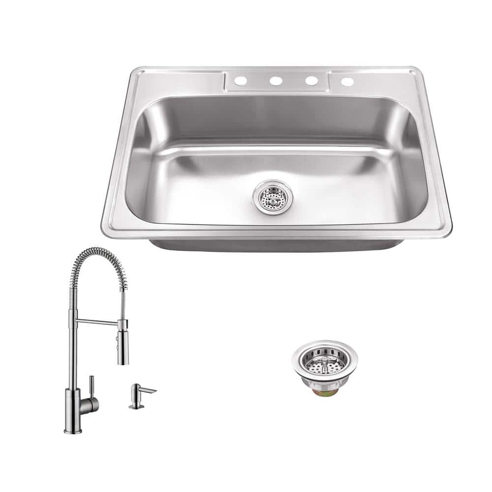 " 4-Hole Sink & Faucet