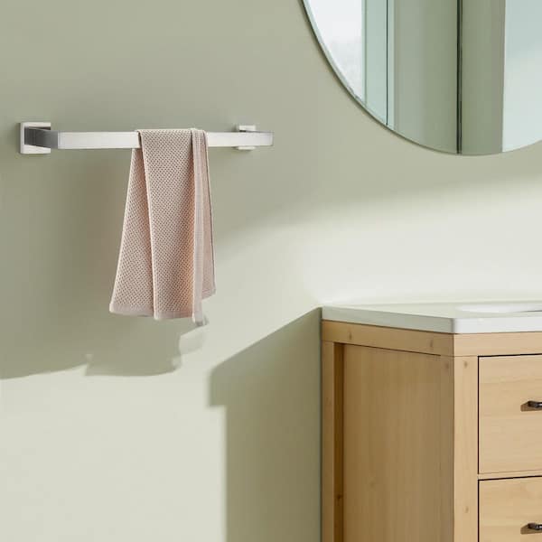 Towel Bar Wall Mounted In Brushed Nickel Bathroom