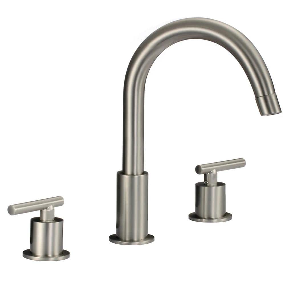 Noa 8 in. Widespread 3 Hole Bathroom Sink Faucet with 2 Lever Handles in Brushed Nickel price history on PriceWatchPro