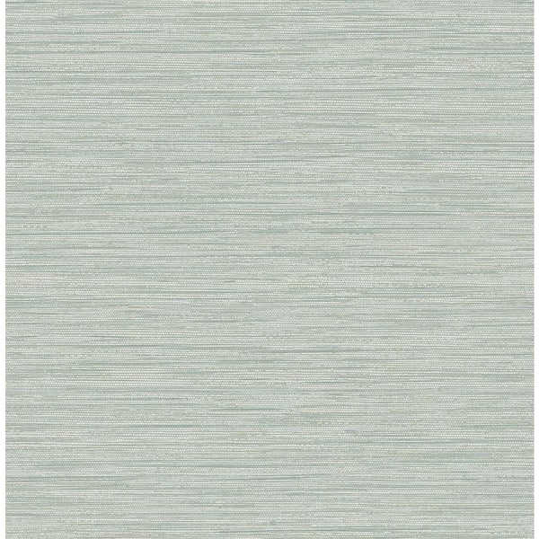 Sheehan Sea Green Faux Grasscloth Textured Non-pasted Paper Wallpaper