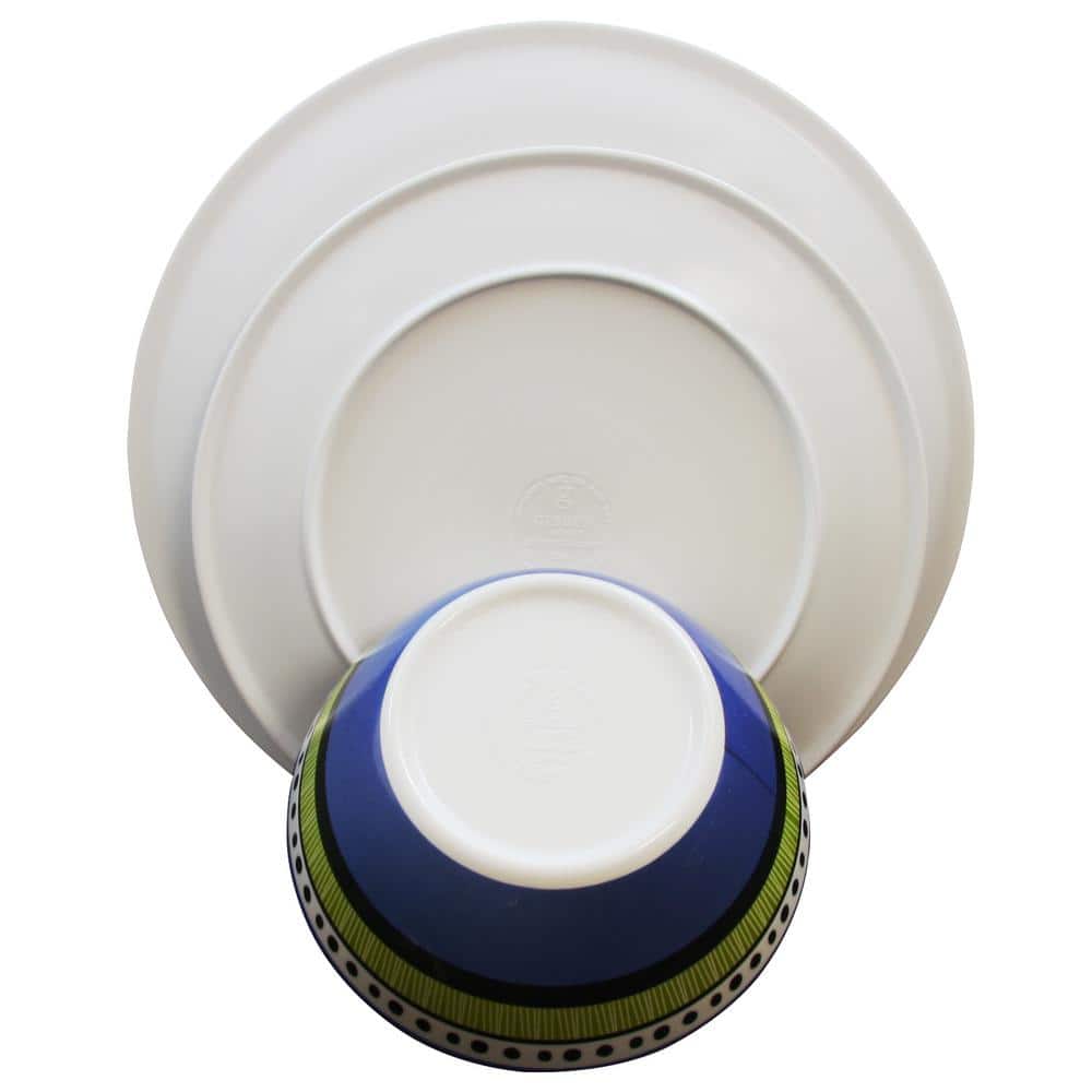 Almira Multicolor Melamine 12-Piece Dinnerware Set