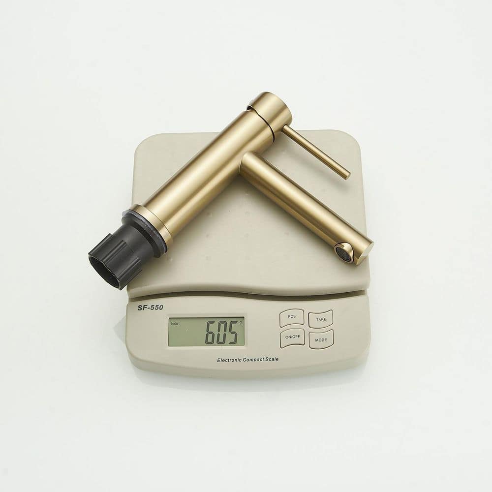 Brushed Gold Stainless Steel Single-Handle Bathroom Faucet
