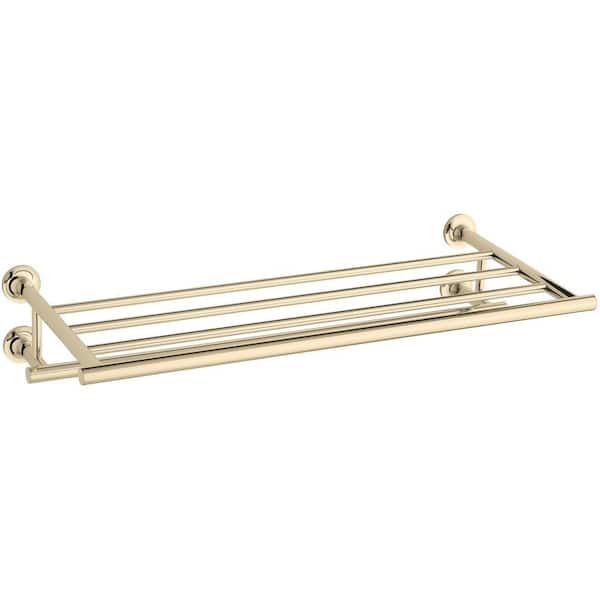 KOHLER Purist 24 in. Towel Hotelier in Vibrant French Gold