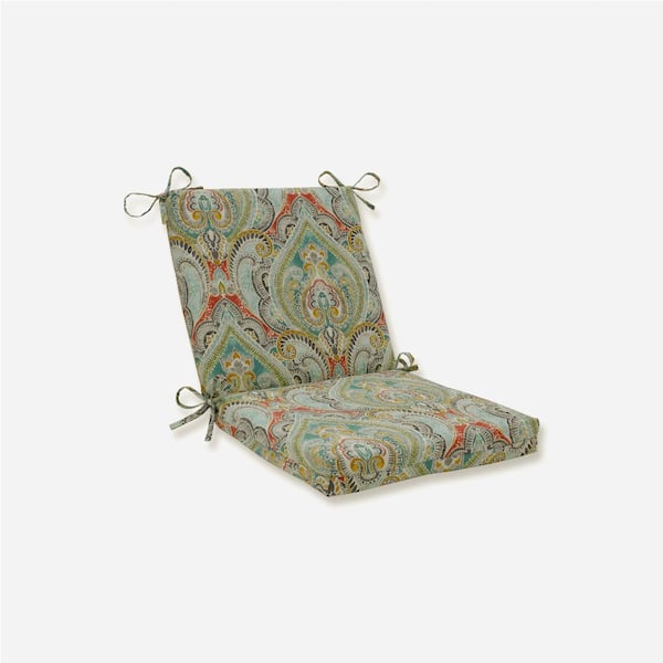 Pillow Perfect Paisley Blue/Multi Pretty Rectangular Outdoor Seat Cushion