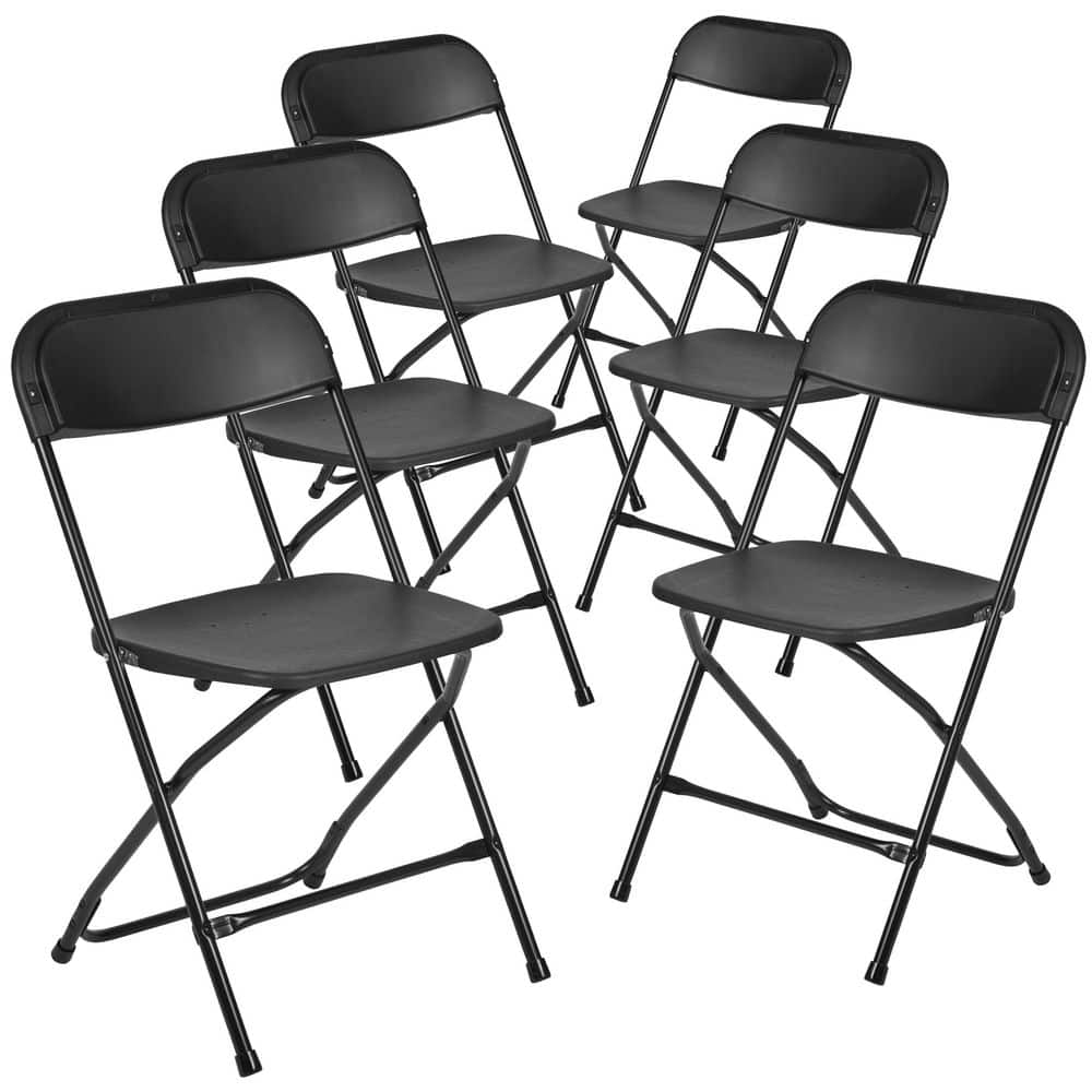 Carnegy Avenue Black Metal Folding Chairs CGALE487293BLHD The