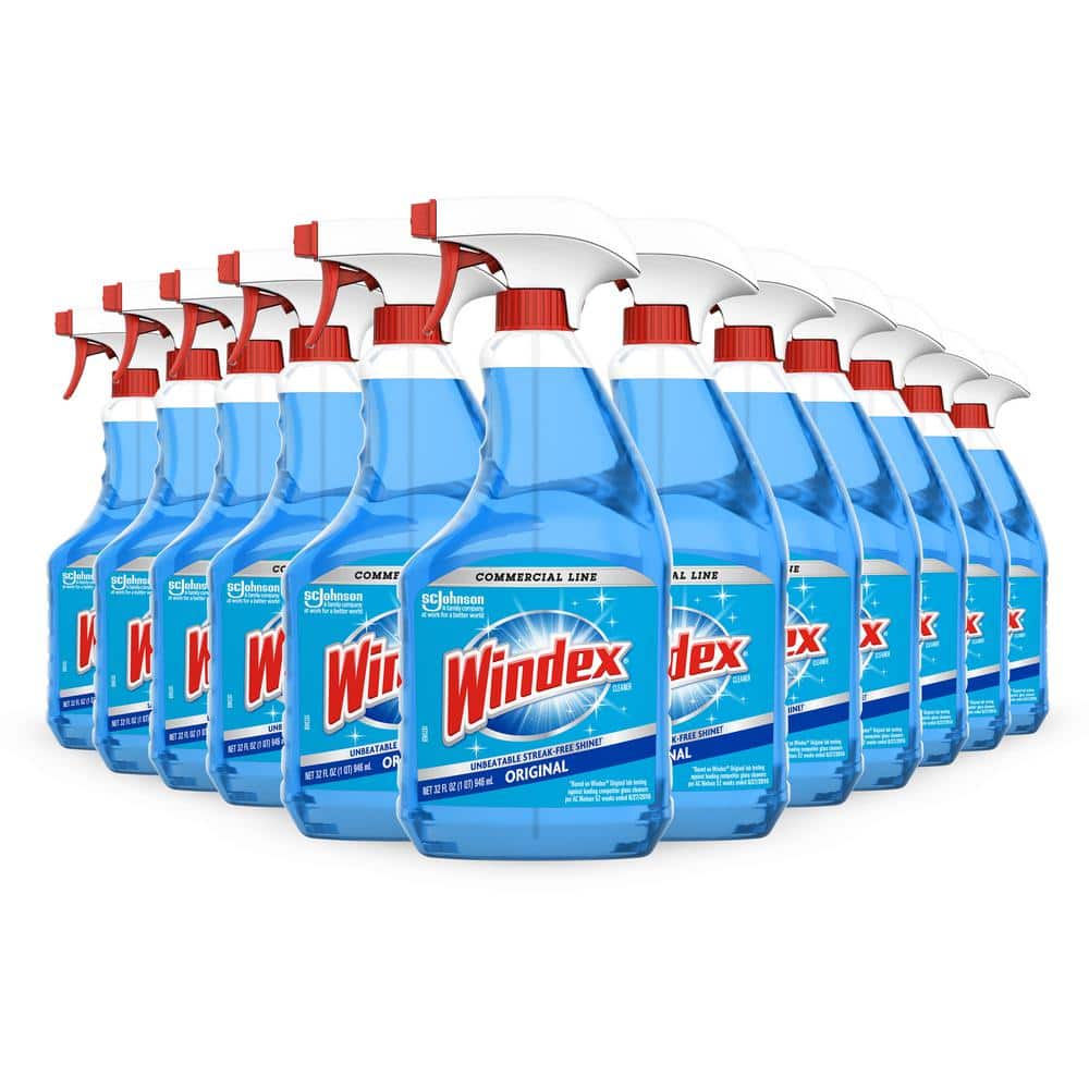 Windex® with Vinegar Glass Cleaner, Spray Bottle, 32 fl oz