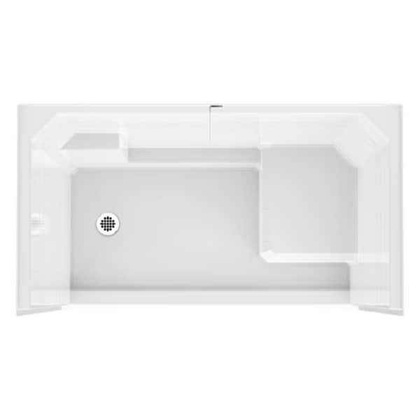 Ella Liberty 60 in. x 33 in. x 77 in. Low Threshold 3-Piece