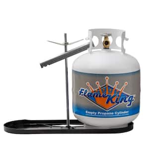 Flame King Rv Propane Gas Double Bottle Rack For Lbs Cylinder Kit