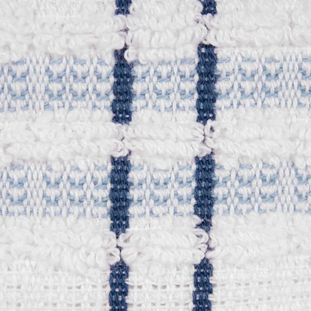 Federal Blue Check Terry Cotton Kitchen Towel Set, 2-Pack