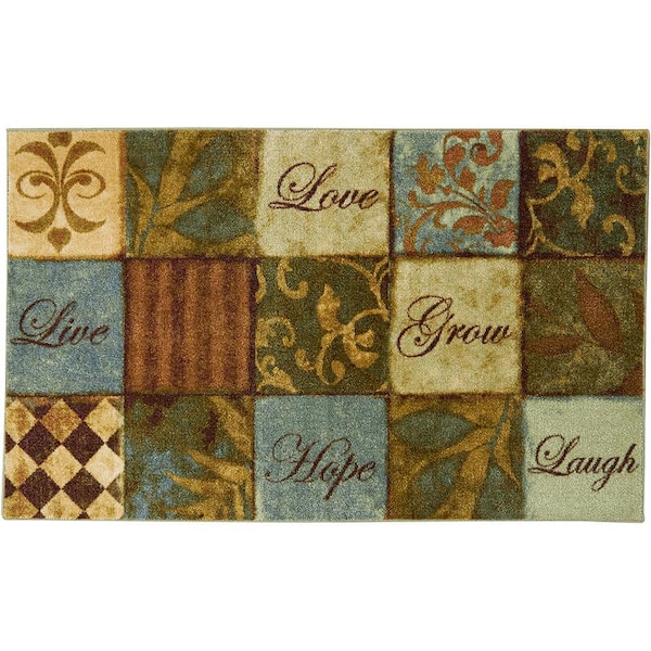 Mohawk Home Les Fleurs La Terre Multi 3 ft. x 4 ft. Machine Washable Printed Area Rug