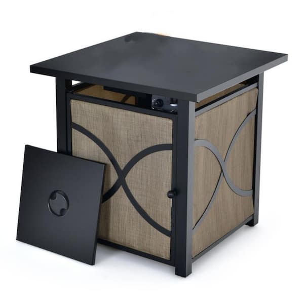 Clihome Black and Coffee 25 Inch Metal Outdoor 40000 BTU Propane Fire