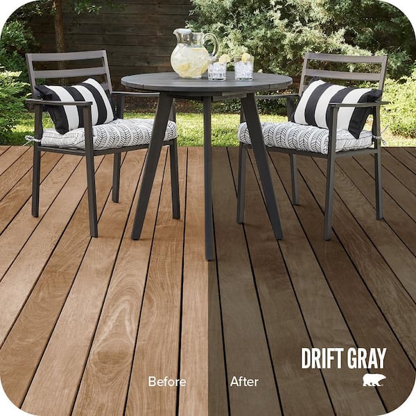 5 gal. #ST-137 Drift Gray Semi-Transparent Waterproofing Exterior Wood Stain