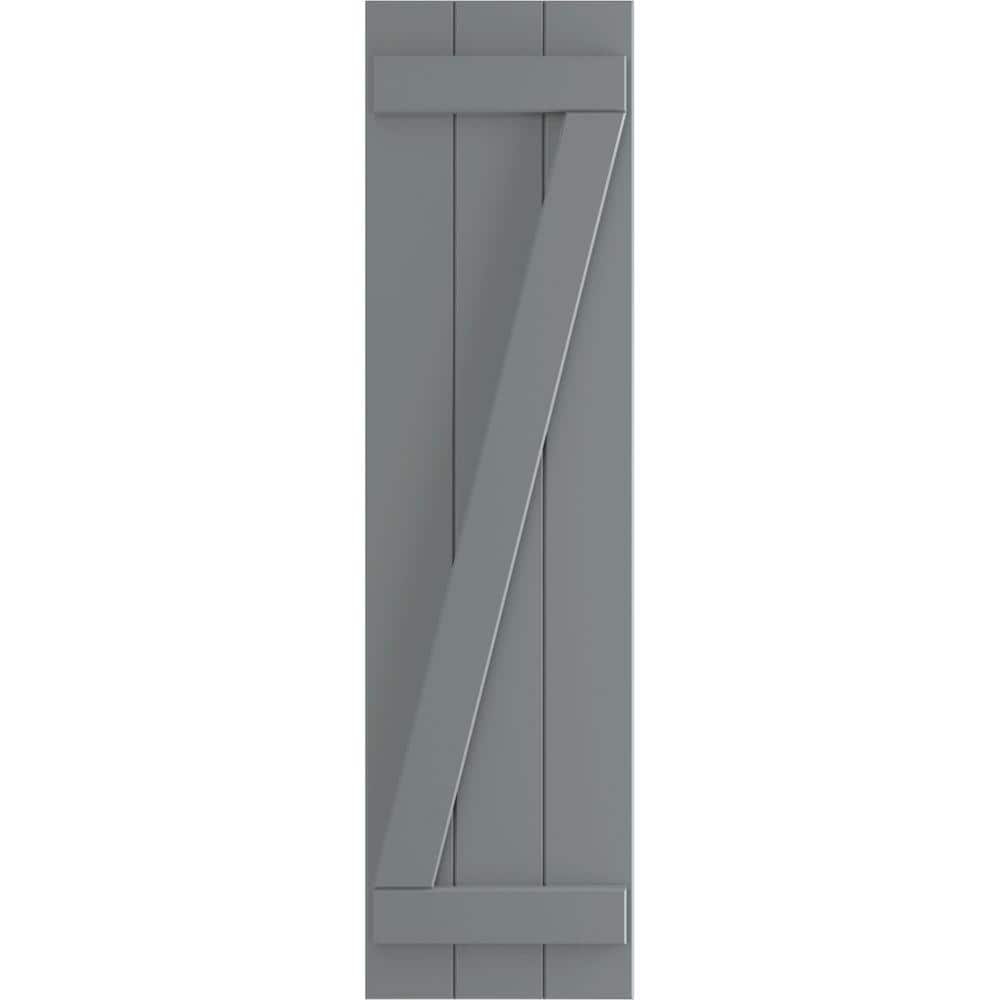 16-1/8 in. x 55 in. True Fit PVC Three Board Joined Board and Batten Shutters with Z-Bar, Ocean Swell (Per Pair) price history on PriceWatchPro