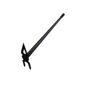 24.5 in. L Handle 32 in. L 2-Tine Cultivator with Diamond Shaped Long Handle Hoe