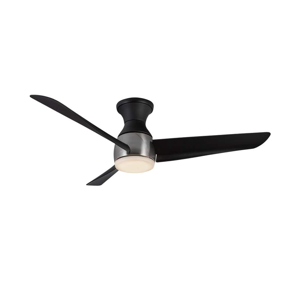 Thalia 54 in. 1-Light Brushed Nickel/Matte Black Integrated Indoor LED Smart Hugger Ceiling Fan price history on PriceWatchPro