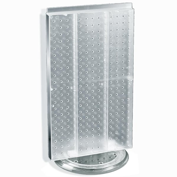 Azar Displays 22 in. H x 13.5 in. W Pegboard Revolving Clear