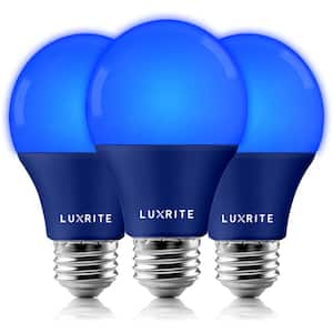 60-Watt Equivalent A19 LED Light Bulb Blue Light Party Bulb (3-Pack)