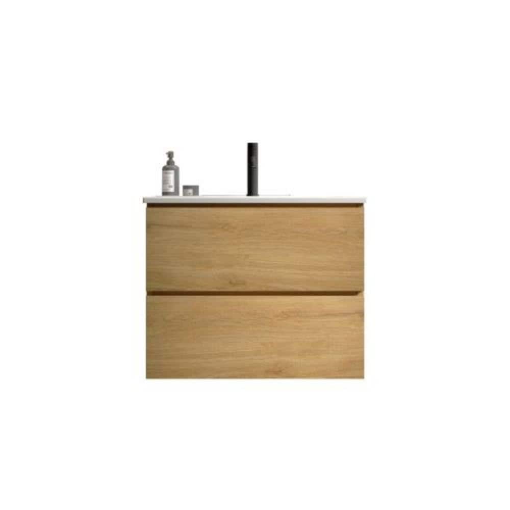 TIA 24.00 in. W x 18.30 in. D x 21.10 in. H Wall Mounting Bath Vanity in Oa