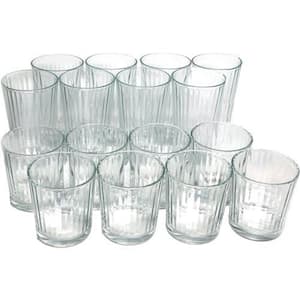 16-Piece Home Moonstone Glass Double Old Fashion and Tumbler Set