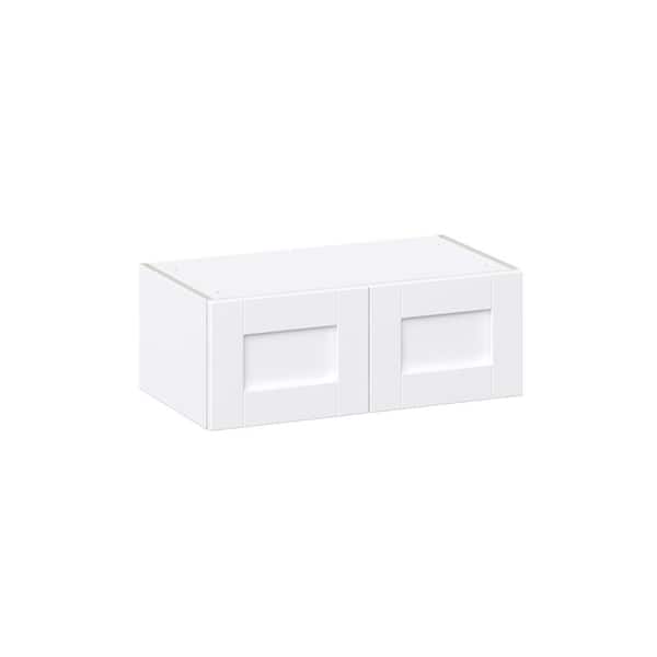Milton 27 in. W x 14 in. D x 10 in. H Assembled Shaker Wall Bridge Kitchen Cabinet in Bright White