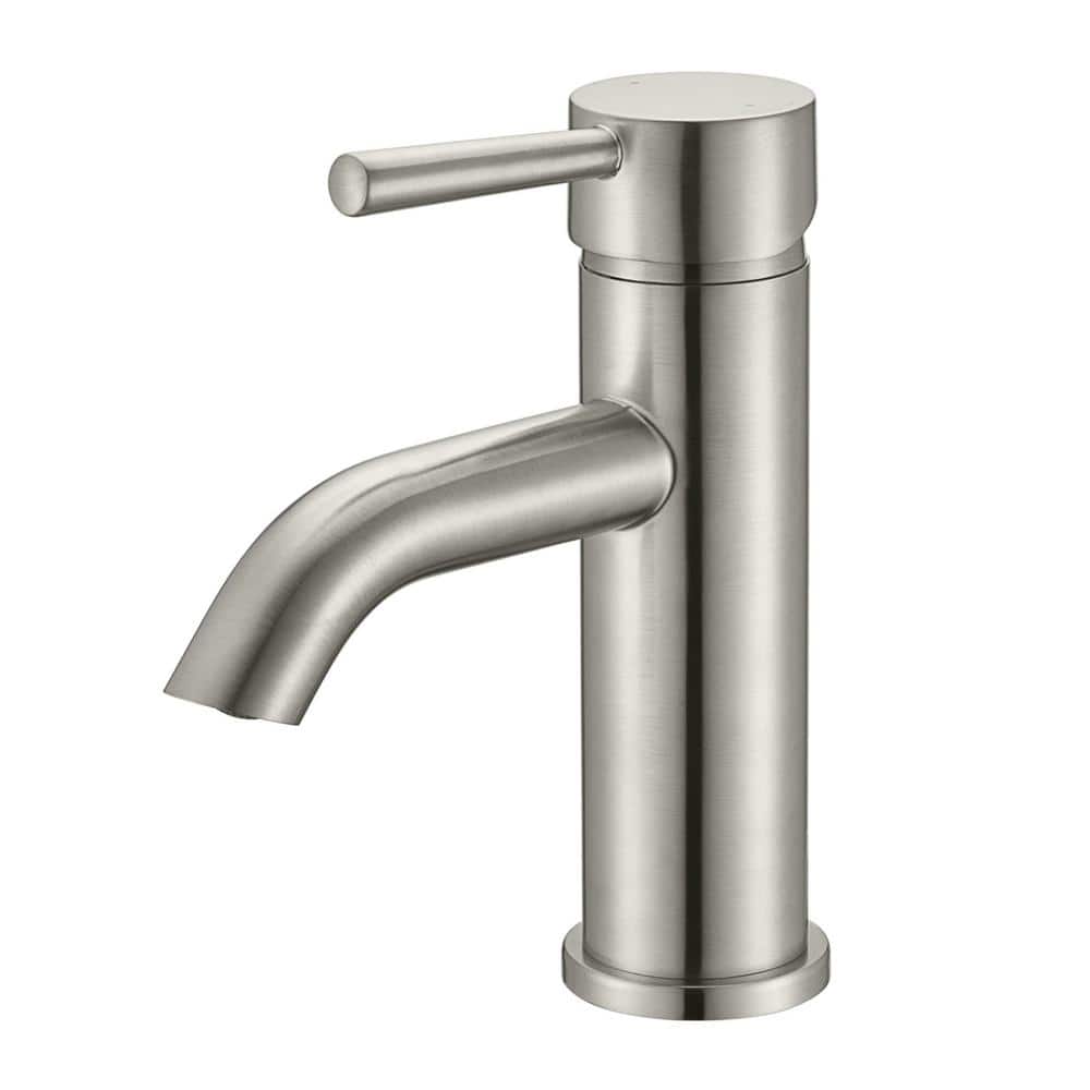 Euro Single Hole Single-Handle Bathroom Faucet Rust Resist in Brushed Nickel price history on PriceWatchPro