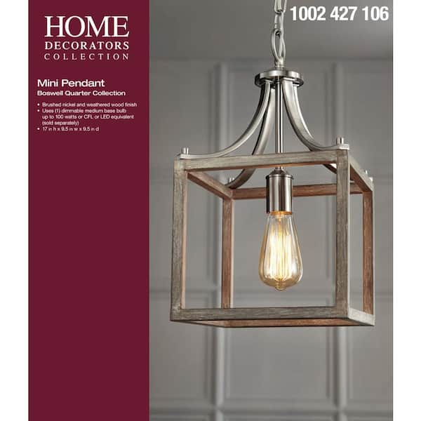 home decorators collection mini pendant boswell quarter collection