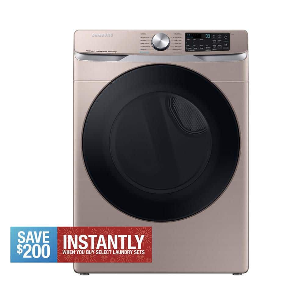 7.5 cu. ft. Stackable Vented Gas Dryer with Steam Sanitize+ in Champagne