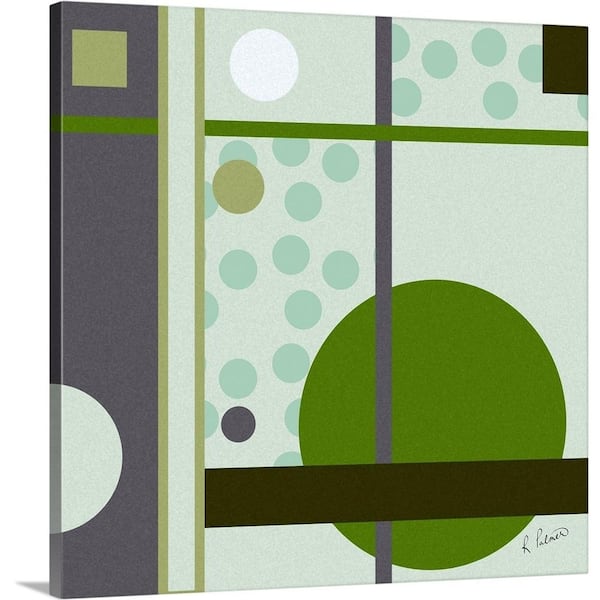 GreatBigCanvas "Green Geo Two" by RUPA Art Canvas Wall Art
