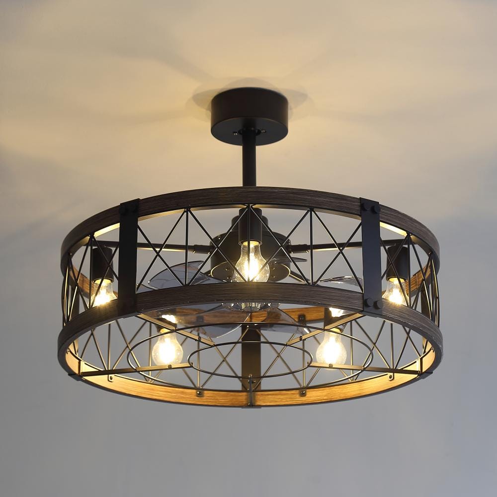 28 in. Indoor LED Black Small Farmhouse Ceiling Fan with Light Kit and Remote Control Included price history on PriceWatchPro