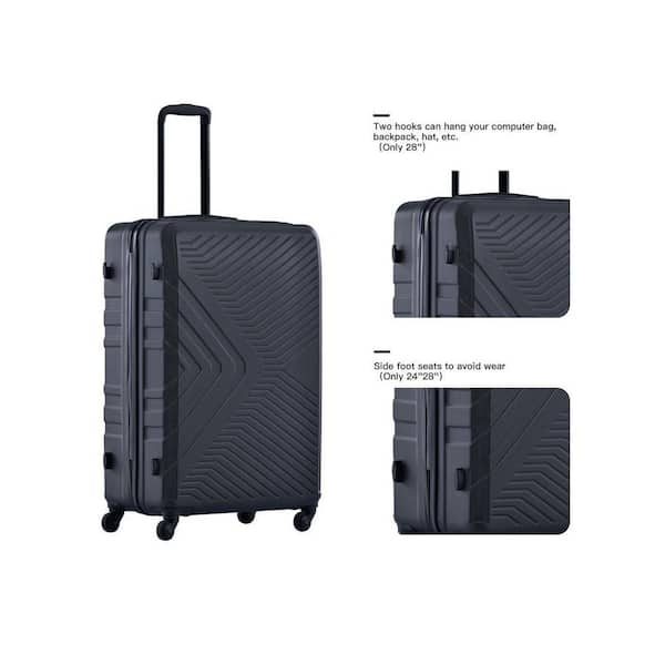 Aoibox 3-Piece Blue Lightweight Hardshell Spinner Luggage Set, (20