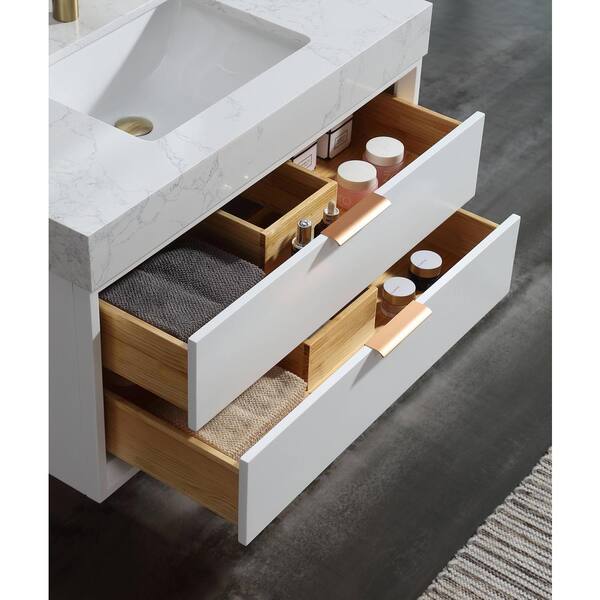 Xspracer Moray 36 in. W x 21 in. D x 21 in. H Floating Single Sink