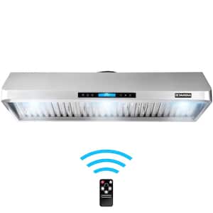 48 in. 900 CFM Ducted Under Cabinet Range Hood with Touch Display, LED Lights, and Permanent Filters in Stainless Steel