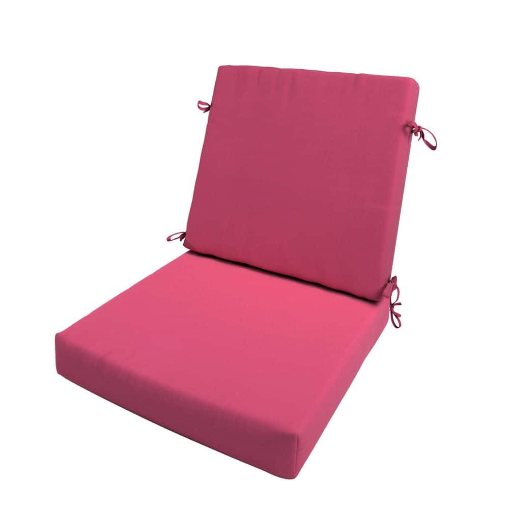 Dining Chair Cushion with Sunbrella Fabric and Dual-Layer Foam Core, 20 x 40 in. Hot Pink price history on PriceWatchPro