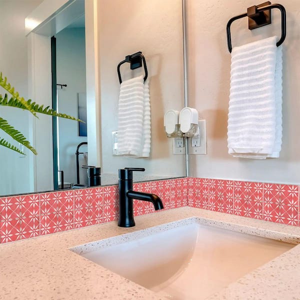 Indian Red R17 8 in. x 8 in. Vinyl Peel and Stick Tile (24 Tiles 10.67 sq. ft./Pack)