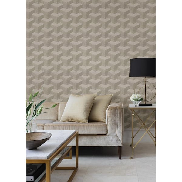 A-Street Prints Y Knot Neutral Geometric Texture Vinyl Strippable