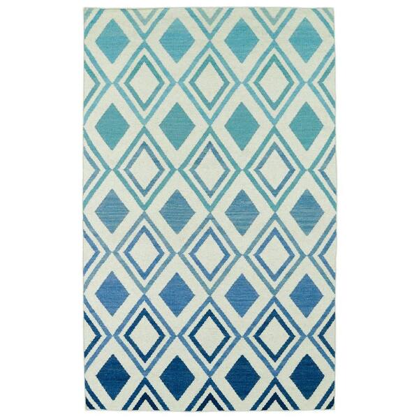 Kaleen Glam Blue 3 ft. 6 in. x 5 ft. 6 in. Area Rug