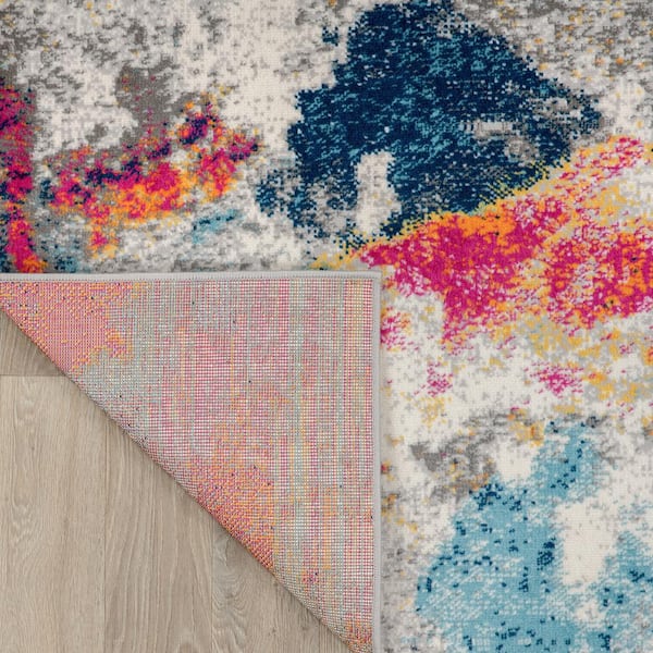 Contemporary Abstract Design Multi 2 ft. x 10 ft. Area Rug