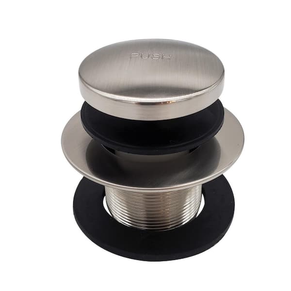 Westbrass 1-3/8 in. NPSM Fine Thread Tip-Toe Bath Drain, Stainless Steel