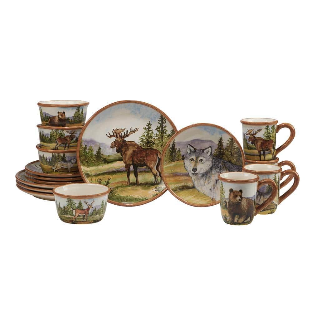 Certified International Mountain Summit 16-Piece Seasonal Assorted Colors  Earthenware Dinnerware Set (Service for 4) 92501RM - The Home Depot