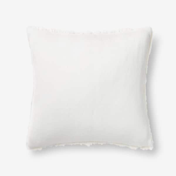 The Company Store Cozy Plush Sherpa Off White 20 in. x 20 in. Pillow Cover