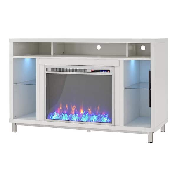 Cleavland 47.5 in. Electric Fireplace TV Stand for TVs up to 48 in. White