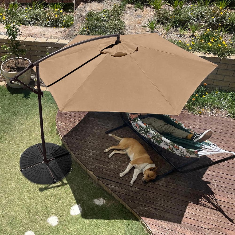 10ft Nude Steel Octagon Cantilever Side Post Umbrella