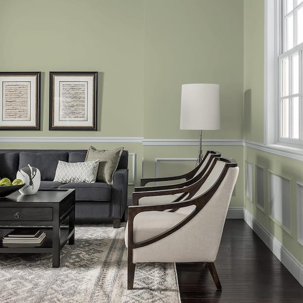 Glidden Diamond 1 Sprig Olive Primer Home with - gal. The Flat/Matte Paint Depot PPG1125-4D-01F PPG1125-4 Interior