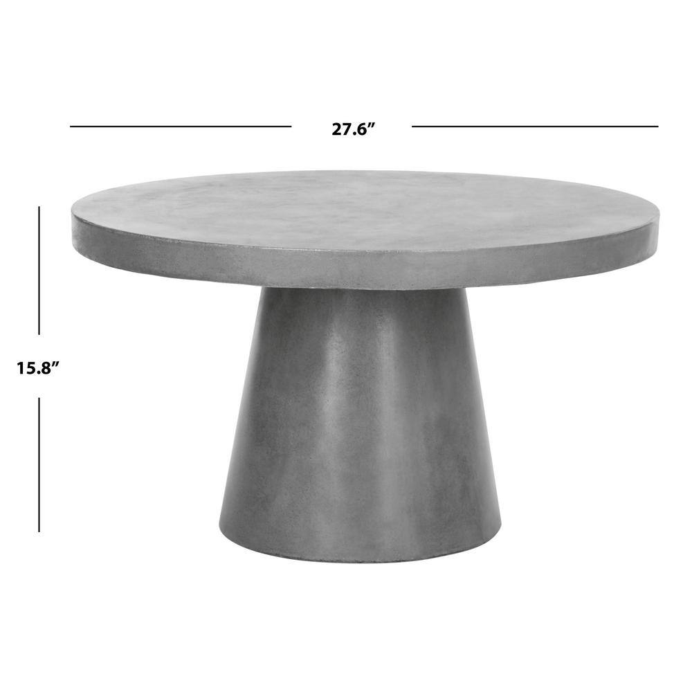 Delfia Dark Gray Concrete Round Coffee Table