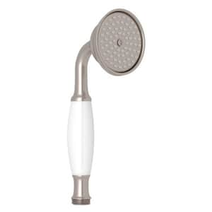 1-Spray 3 in. Single Wall Mount Handheld Rain Shower Head in Satin Nickel