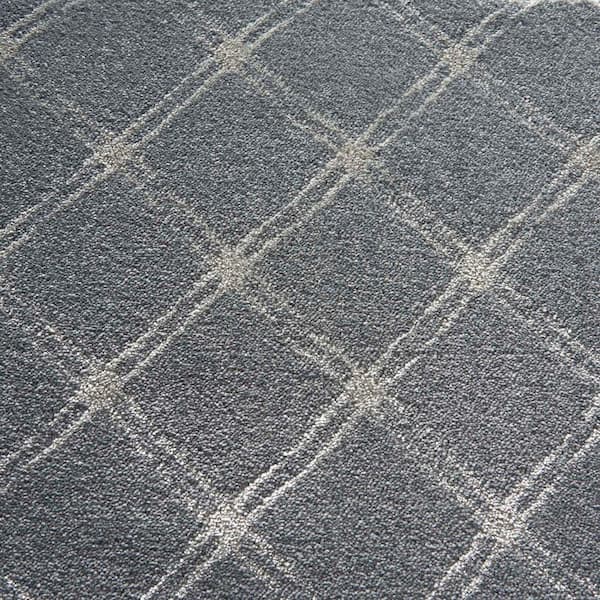 Natural Harmony Solitaire - Steel - Gray 13.2 ft. 64 oz. Polyester Pattern Installed Carpet