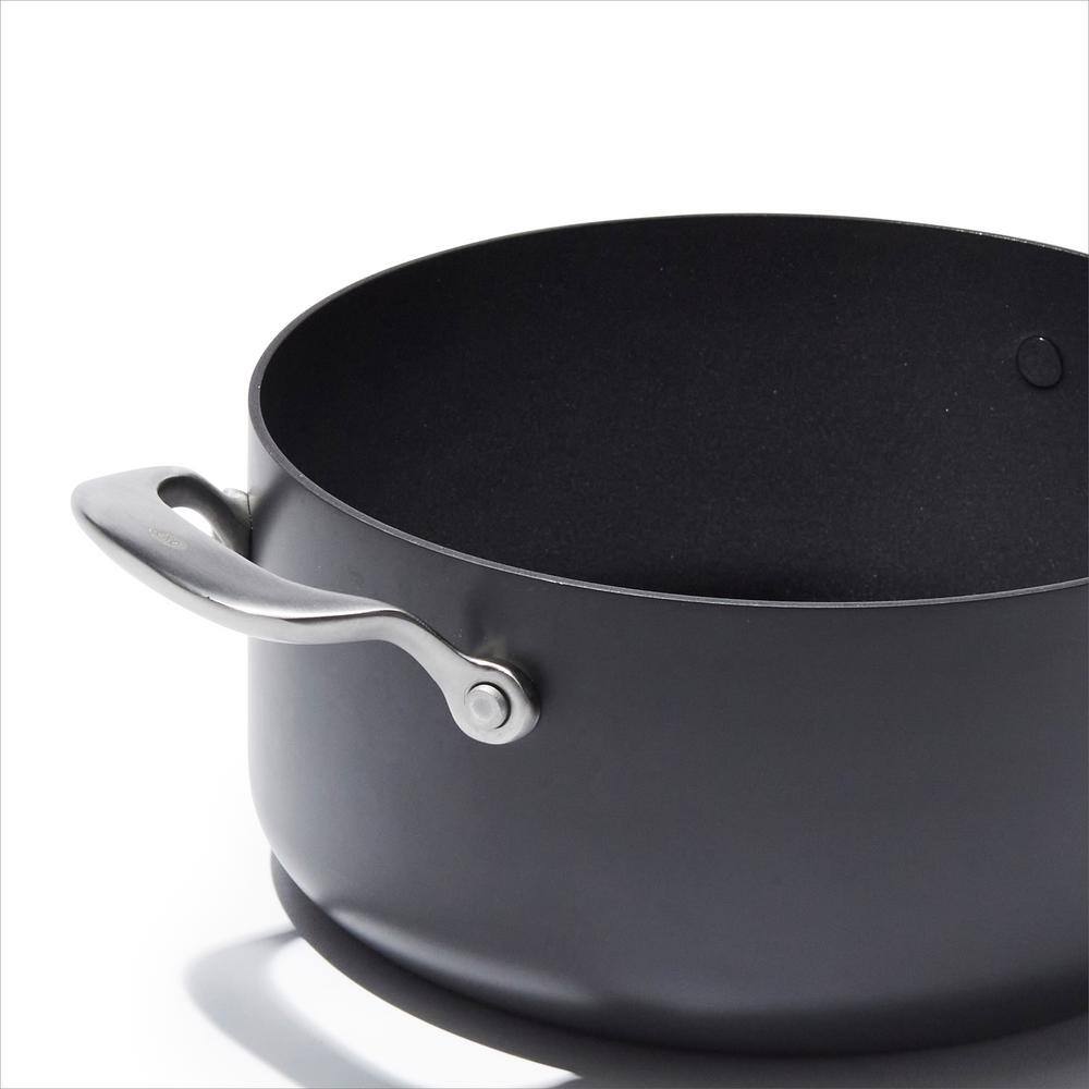 OXO 5QT Black Aluminum Nonstick Stock Pot with Lid