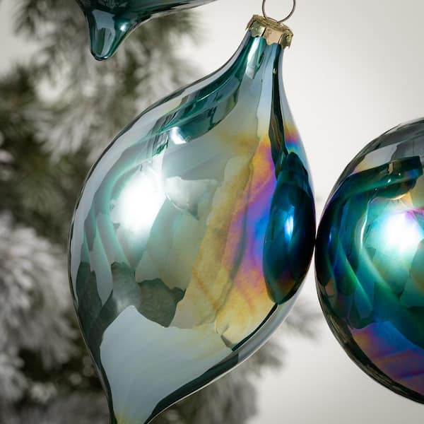 Beaded Crystal Finial Ornament - Set of 2