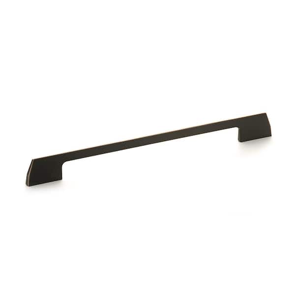 Richelieu Hardware Clason Collection 10 1/8 in. (256 mm) Brushed Oil-Rubbed Bronze Modern Rectangular Cabinet Bar Pull